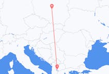 Lennot Ohridista, Pohjois-Makedonia Łódźiin, Puola