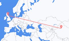 中国出发地 库尔勒飞往中国目的地 爱丁堡的航班