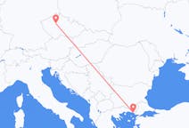 ギリシャのアレクサンドルポリからから、チェコのプラハまでのフライト