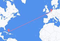 Flyrejser fra Spring Point, Bahamas til Eindhoven, Holland