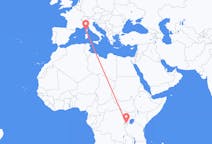 Flyg från Kigali, Rwanda till Calvi, Frankrike