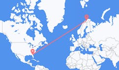 Flyg från Jacksonville, USA till Alta, Norge