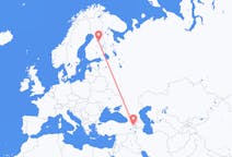 Flyg från Jerevan, Armenia till Kajana, Finland