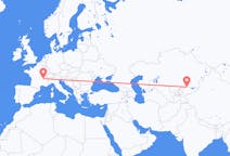 Flights from Bishkek, Kyrgyzstan to Lyon, France