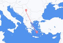 Vuelos de Kraljevo, Serbia a Santorini, Grecia