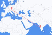 Flyg från Hubli-Dharwad, Indien till Salzburg, Österrike