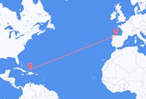 Flyrejser fra South Caicos, Turks- og Caicosøerne til Santiago del Monte, Spanien