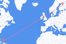 Flüge von Vorsehungen, die Turks- und Caicosinseln nach Kajaani, Finnland