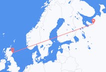 Flyg från Arkhangelsk till Aberdeen