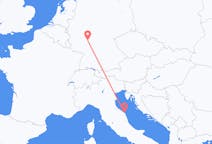 出发地 意大利出发地 安科納目的地 德国法兰克福的航班