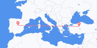 Vluchten van Spanje naar Turkije