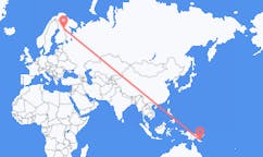 파푸아 뉴기니 투피에서 출발해 핀란드 쿠사모에게(으)로 가는 항공편