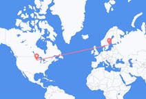 Loty z Minneapolis, Stany Zjednoczone z Sztokholm, Szwecja