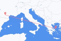 Flights from Toulouse, France to Skyros, Greece