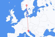 Flyg från Oslo, Norge till Rimini, Italien