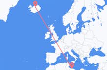Flyreiser fra Tripoli, Libya til Akureyri, Island