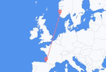 Flyreiser fra Stavanger, Norge til Biarritz, Frankrike