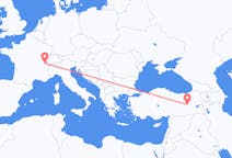 Vluchten van Bingöl, Turkije naar Genève, Zwitserland