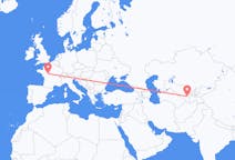 Flug frá Samarkand, Úsbekistan til Tours, Frakklandi