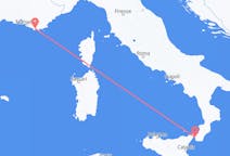 Vluchten van Reggio Calabria naar Toulon