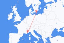 Flights from Bornholm, Denmark to Nice, France