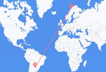 Flyg från Corrientes, Argentina till Narvik, Norge