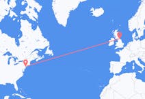 Flights from New York, the United States to Durham, England, England