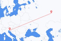 Flights from Nizhnekamsk, Russia to Trieste, Italy