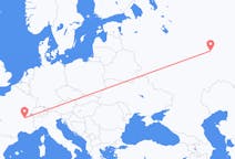 Flights from Kazan, Russia to Lyon, France