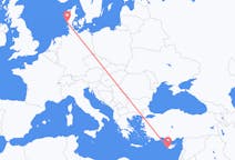 Flyreiser fra Páfos, Kypros til Esbjerg, Danmark