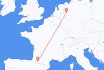 Flyg från Münster, Tyskland till Lourdes (kommun i Brasilien, São Paulo, lat -20,94, long -50,24), Frankrike