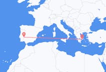 Flyg från Badajoz, Spanien till Aten, Grekland