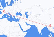 Flights from Kengtung, Myanmar (Burma) to Clermont-Ferrand, France