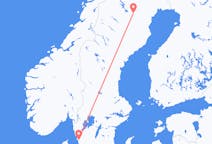 Vluchten van Arvidsjaur naar Göteborg