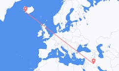 Flyrejser fra Najaf, Irak til Reykjavik, Island