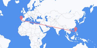 Flyreiser fra Filippinene til Portugal