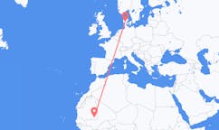 Flyreiser fra Nema, Mauritania til Billund, Danmark