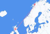 Flyg från Narvik, Norge till Glasgow, Skottland