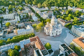 Aerial view of Vilnius old city.