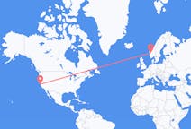 Vluchten van San Francisco, Verenigde Staten naar Sogndal, Noorwegen