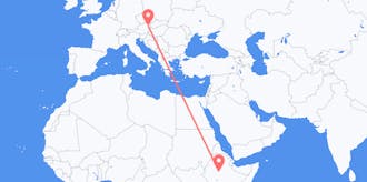 Flights from Ethiopia to Austria