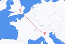 Flyg från Parma, Italien till London, England