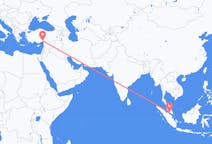 Flyreiser fra Malacca City, Malaysia til Adana, Tyrkia