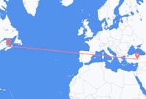 Flyreiser fra Charlottetown, Canada til Kayseri, Tyrkia