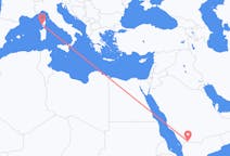 出发地 沙特阿拉伯出发地 奈季蘭目的地 法国阿雅克肖的航班