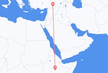 出发地 埃塞俄比亚出发地 戈巴目的地 土耳其尚勒乌尔法的航班
