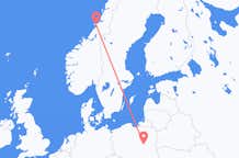 ตั๋วเครื่องบินจากเมืองRørvikไปยังเมืองวอร์ซอ
