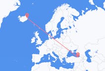 出发地 冰岛出发地 埃伊尔斯塔济目的地 土耳其特拉布宗的航班