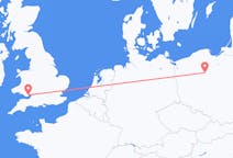 Flyg från Bydgoszcz, Polen till Cardiff, Wales