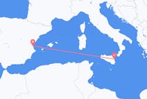Flyreiser fra Valencia, Spania til Catania, Italia